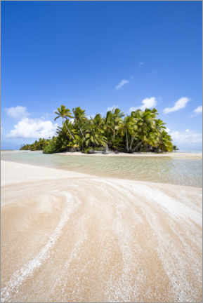 Poster Plage de sable en Polynésie française