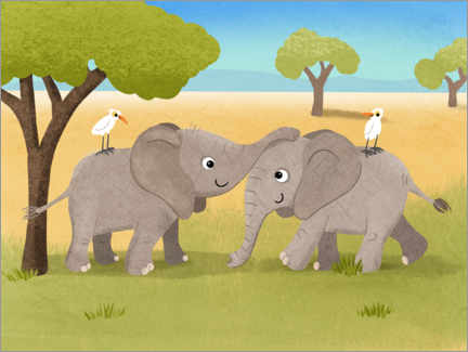 Reprodução Elephant siblings - Julia Reyelt