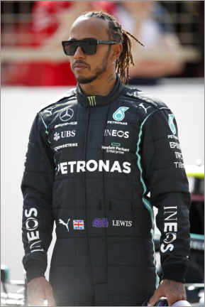 Acrylglasbild  Lewis Hamilton, Mercedes 2021