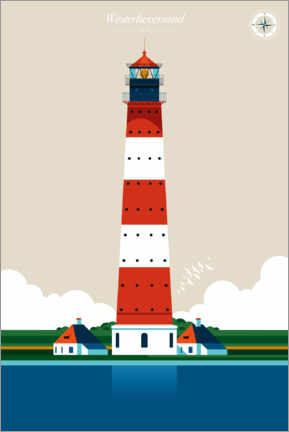 Poster Westerheversand lighthouse
