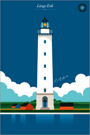 Poster Långe Erik lighthouse - Bo Lundberg