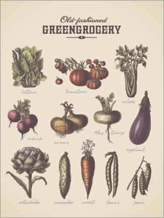Lienzo  Old-fashioned Greengrocery