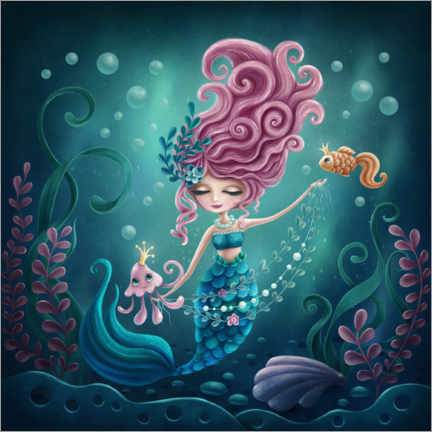 Tavla  Cute mermaid - Elena Schweitzer