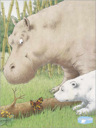Póster  The little polar bear Lars and Hippo
