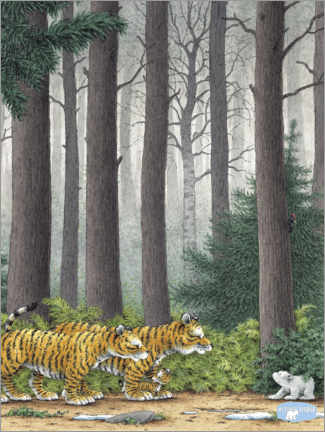 Plakat Den lille isbjørnen møter tigrene