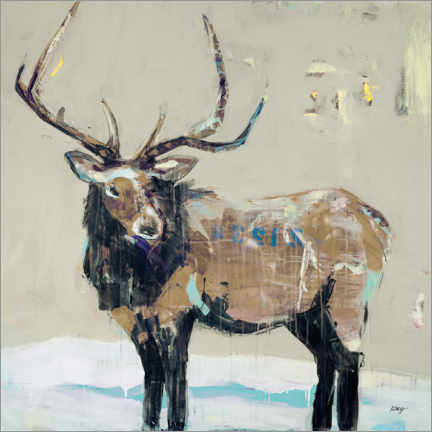 Póster  Elk no inverno - Kellie Day