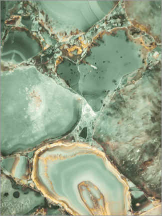 Acrylglasbild  Grüne Edelsteine - Emanuela Carratoni