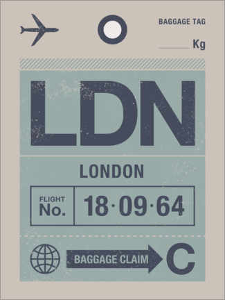 Obraz London Travel Tag - Swissty