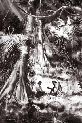 Póster  Tarzan and Jane by Zdenek Burian I