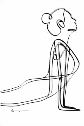 Poster  Cobra Pose (Bhujangasana) - Yoga In Art