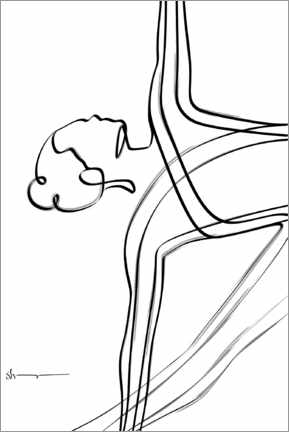 Poster  Triangle Pose (Trikonasana) - Yoga In Art