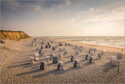 Poster Sonnenuntergang am Strand von Sylt