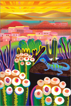 Wall print Desert Sunrise I - Charles Harker
