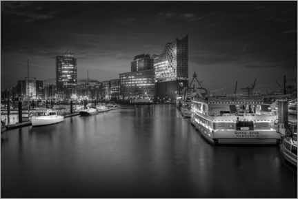 Aluminiumsbilde  Hamburg Lower Harbor - Jens Korte