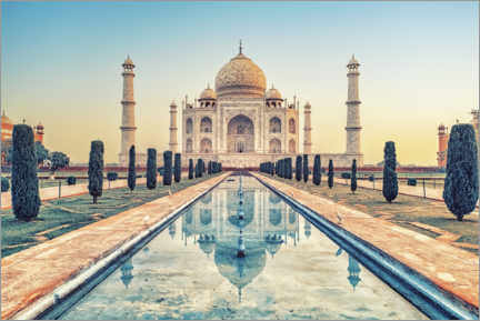 Stampa su tela  Bellissimo Taj Mahal - Manjik Pictures
