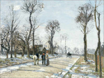 Poster Route de Versailles louveciennes winter sun and snow