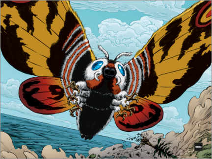 Póster  Mothra flying