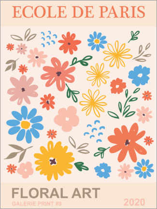 Print Ecole De Paris - Colorful Floral - Olga Telnova