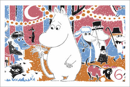 Wall print  Moomin Party
