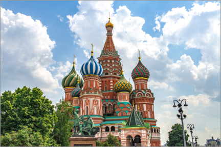Wall print  St. Basil's Cathedral in Moscow III - HADYPHOTO