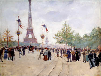 Print  Entrance of the 1889 Universal Exhibition - Jean Beraud