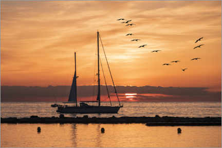 Poster Sonnenaufgang an der Côte d'Azur