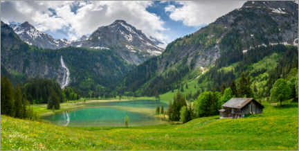 Obra artística  Alpine idyll on Lake Lauenen near Gstaad - Marcel Gross