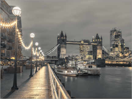 Poster Thames promenade