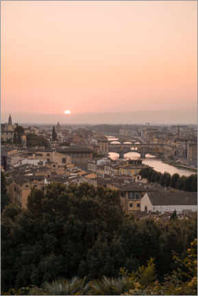Poster Florence, Italy at sunset