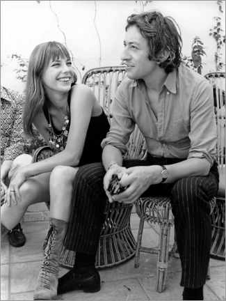 Wandbild  Jane Birkin und Serge Gainsbourg, 1970