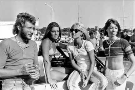 Juliste Johnny Hallyday, Sheila, Sylvie Vartan and Francoise Hardy, France 1969
