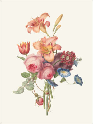 Wall print  A Bouquet, ca. 1820 - Henriëtte Geertruida Knip