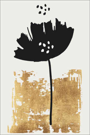 Veggbilde  Black Poppy - KUBISTIKA