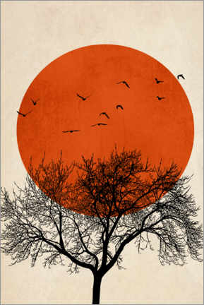 Veggbilde  Dreamers, red - KUBISTIKA