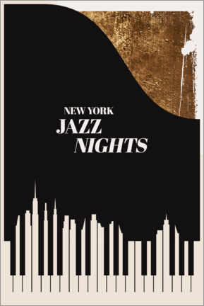 Lienzo  Jazz Nights - KUBISTIKA