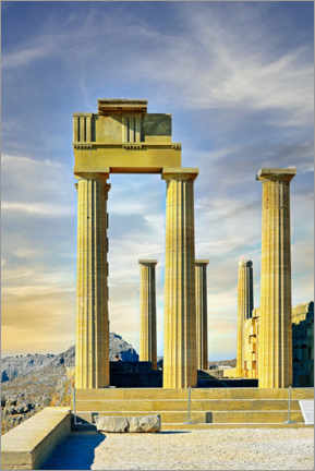 Poster Akropolis auf Rhodos