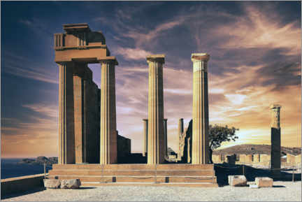 Poster Akropolis auf Rhodos