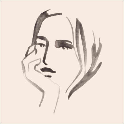 Wall print  Face Shapes IV - Jennifer Paxton Parker