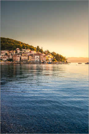 Poster  Croatia, Moscenicka Draga, village at sunrise by the sea - Jan Wehnert