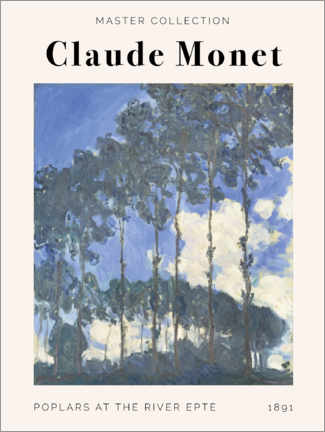Wandbild  Poplars at the River Epte, 1891 - Claude Monet