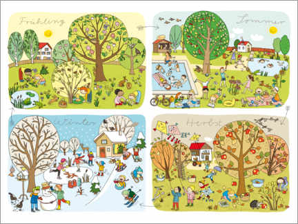 Wall print  Seasons - Mascha Greune
