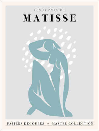 Print på aluminium  Henri Matisse - Inspiré de découpages III
