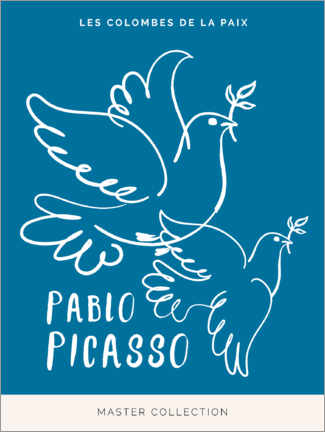 Veggbilde  Pablo Picasso - Les colombes de la paix