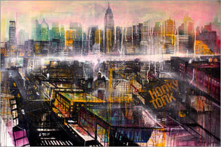Wandbild  New York, Blick nach Manhattan - Johann Pickl