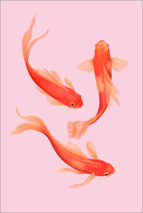 Póster Three goldfish