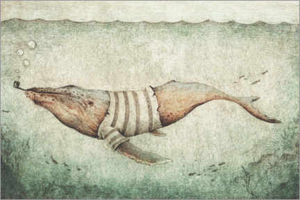 Wandbild Seemann der Tiefsee - Mike Koubou