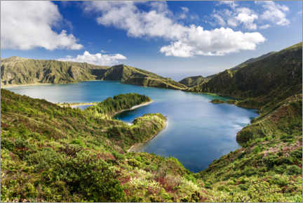 Póster  Lagoa do Fogo crater lake in the Azores - Sascha Kilmer