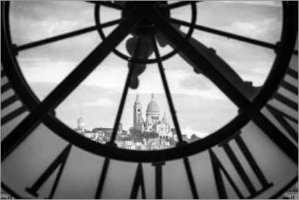 Poster View from the Orsay Museum on the Sacre Coeur de Montmartre