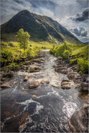 Poster River Etive in the Highlands, Scotland
