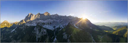 Lærredsbillede  Dachtstein massif at sunrise - Dieter Meyrl